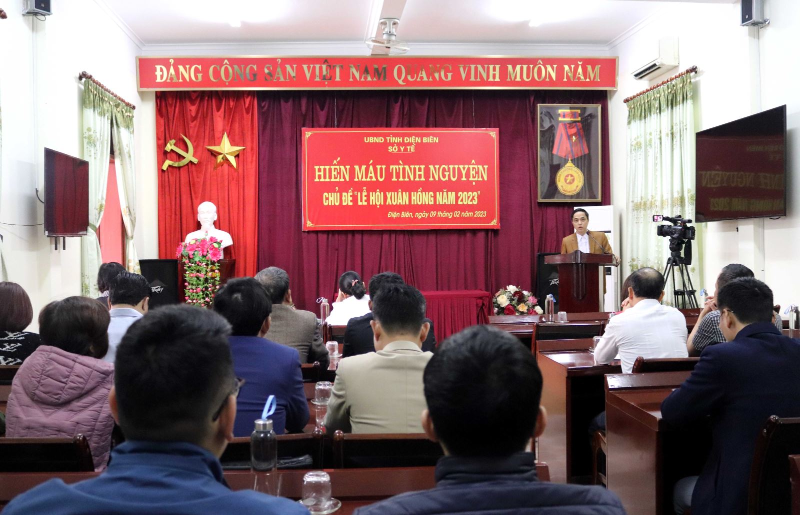 BSCKII. Phạm Văn Mẫn, Phó Giám đốc Sở Y tế phát biểu hưởng ứng Lễ hội Xuân hồng năm 2023